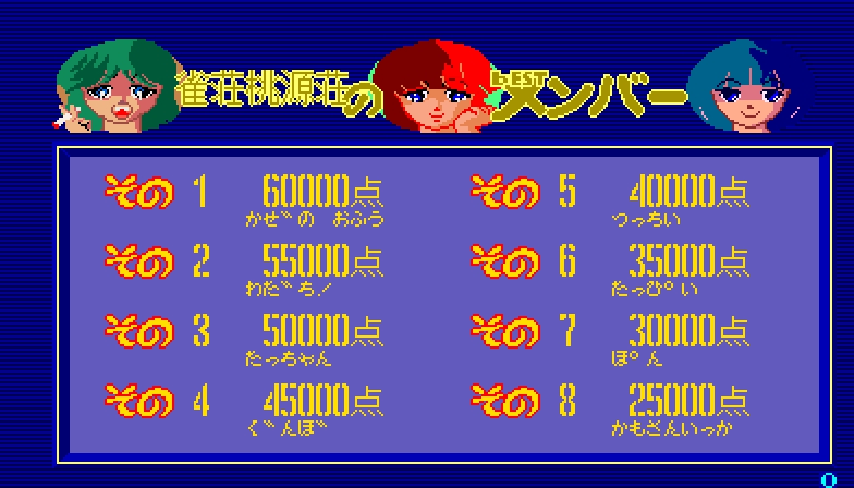 [Home Data] Mahjong Hourouki Gaiden & Part 1 - Seisyun Hen (1987) (Arcade) 7