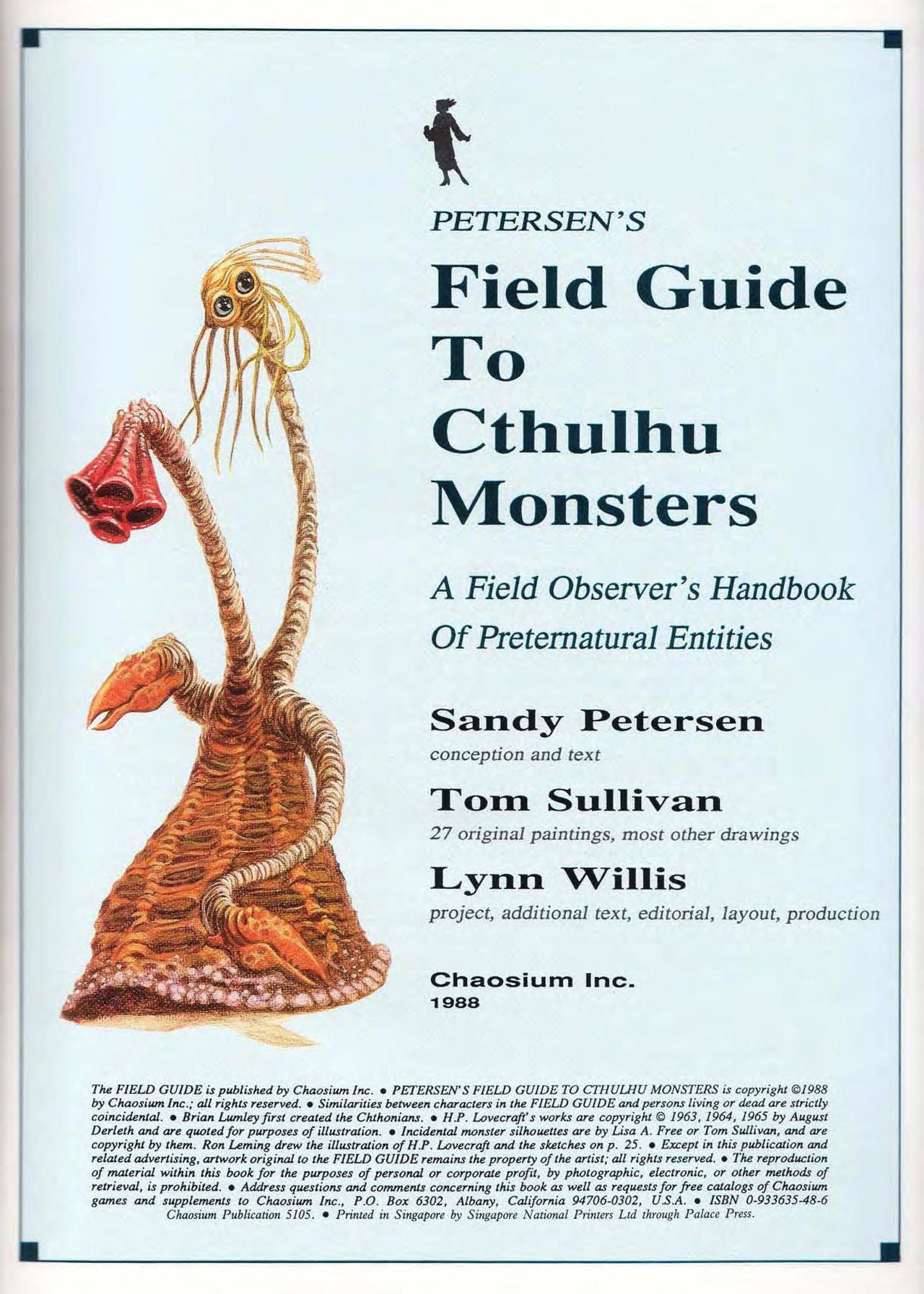 S. Petersen's Field Guide to Cthulhu Monsters 2