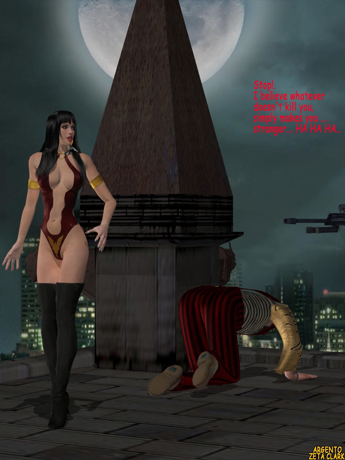 Vampirella Arrives in Gotham City. 10