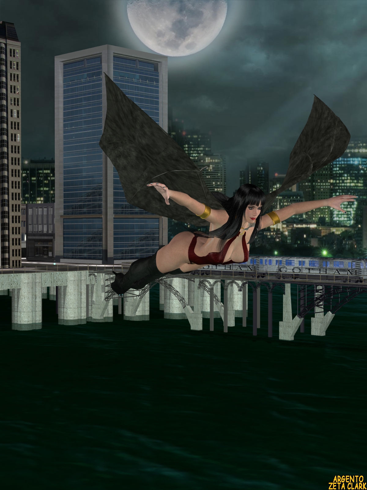 Vampirella Arrives in Gotham City. 1