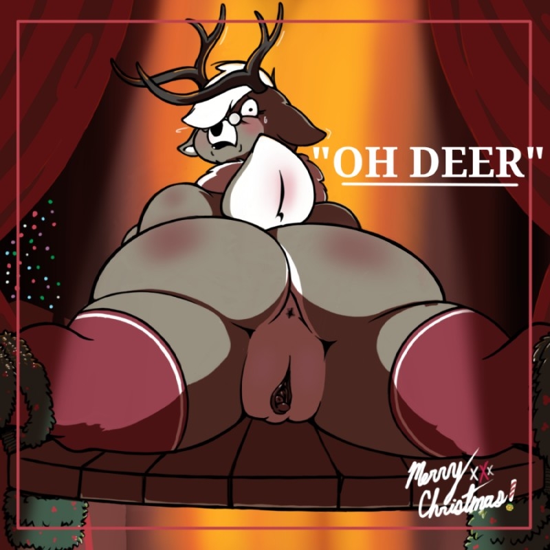 Merry Furry Christmas And A Happy Nude Deer 147
