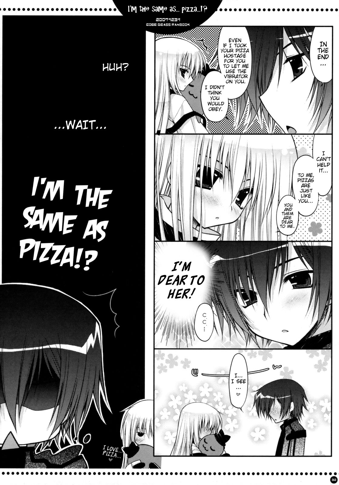 (C73) [PINK (Araiguma)] Ore wa...Pizza to Onaji nano ka... | I'm the same as... Pizza...!? (Code Geass: Lelouch of the Rebellion) [English] [Marie] 29