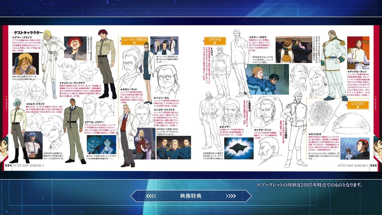 Kidou Shin Seiki Gundam X DVD Memorial Box Bootlet Archives 17