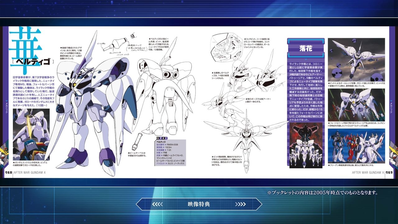 Kidou Shin Seiki Gundam X DVD Memorial Box Bootlet Archives 34
