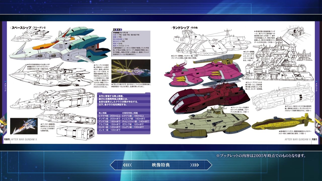 Kidou Shin Seiki Gundam X DVD Memorial Box Bootlet Archives 40