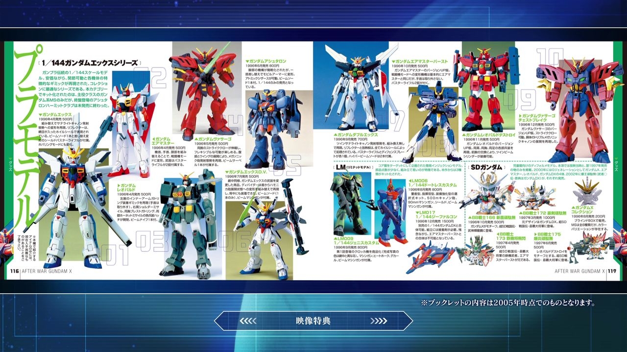 Kidou Shin Seiki Gundam X DVD Memorial Box Bootlet Archives 58