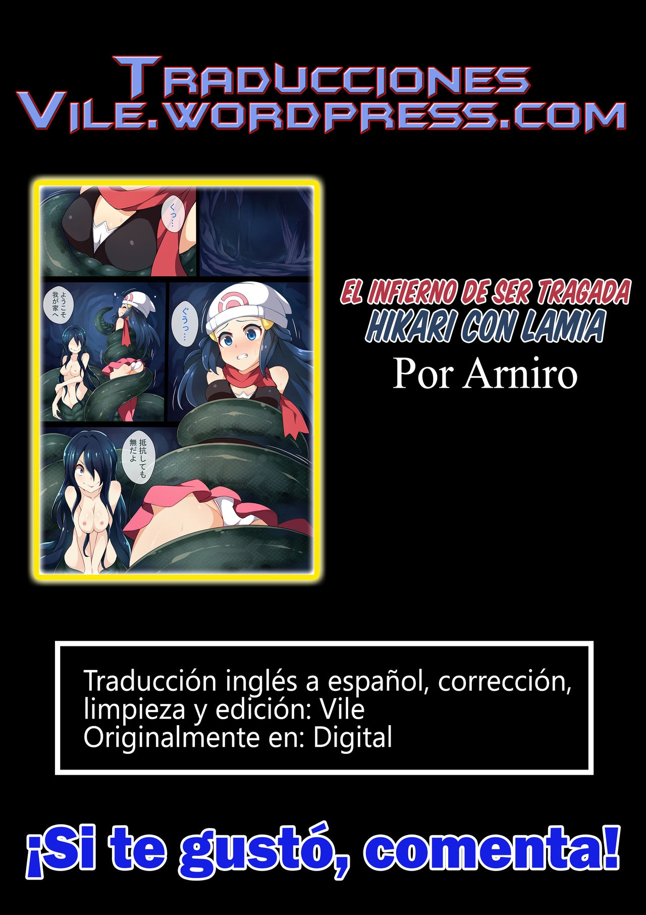 [Mist Night (Arniro)] Hell Of Swallowed (Hikari with Lamia) | El infierno de ser tragada (Hikari con Lamia) (Pokemon) [Spanish] =Vile= 15