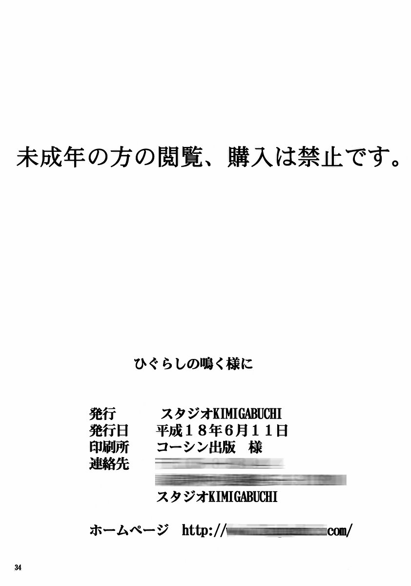 (ComiComi10) [Studio KIMIGABUCHI (Kimimaru)] Higurashi no Naku You ni (Higurashi no Naku Koro ni) [English] 30