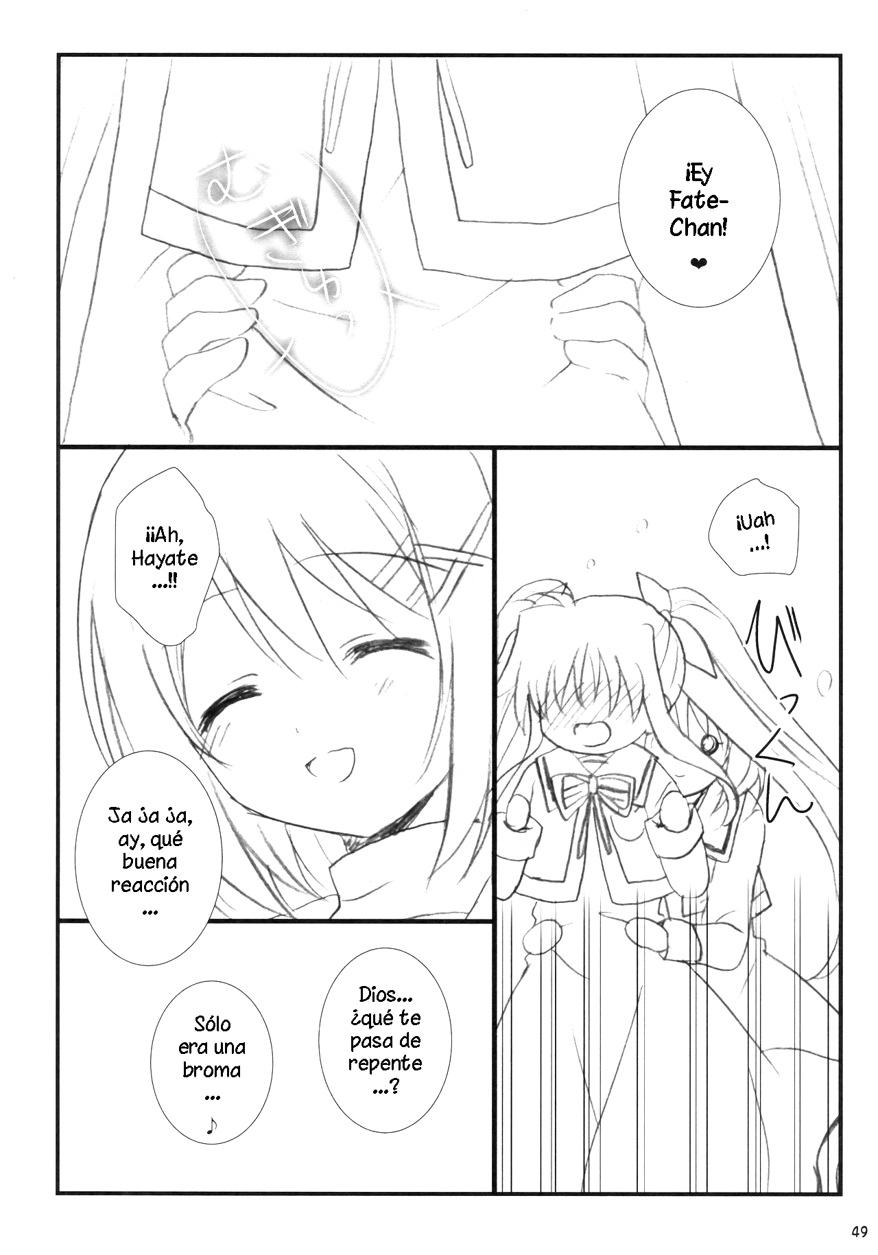 (C92) [Ameiro (Nanashiki)] Hoshi no kakera o atsume tara ~NanoFei Genteibon Sairokushuu + α~ (Mahou Shoujo Lyrical Nanoha) [Spanish] [Biblioteca Yuri HHH] 47