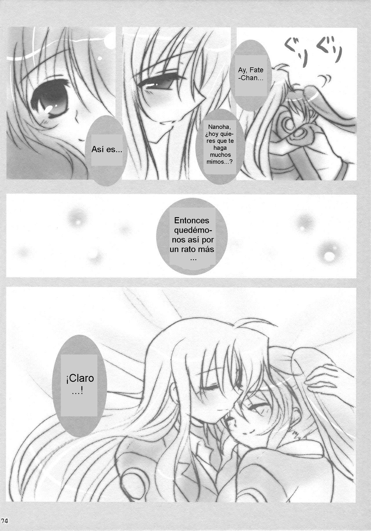 (C92) [Ameiro (Nanashiki)] Hoshi no kakera o atsume tara ~NanoFei Genteibon Sairokushuu + α~ (Mahou Shoujo Lyrical Nanoha) [Spanish] [Biblioteca Yuri HHH] 72