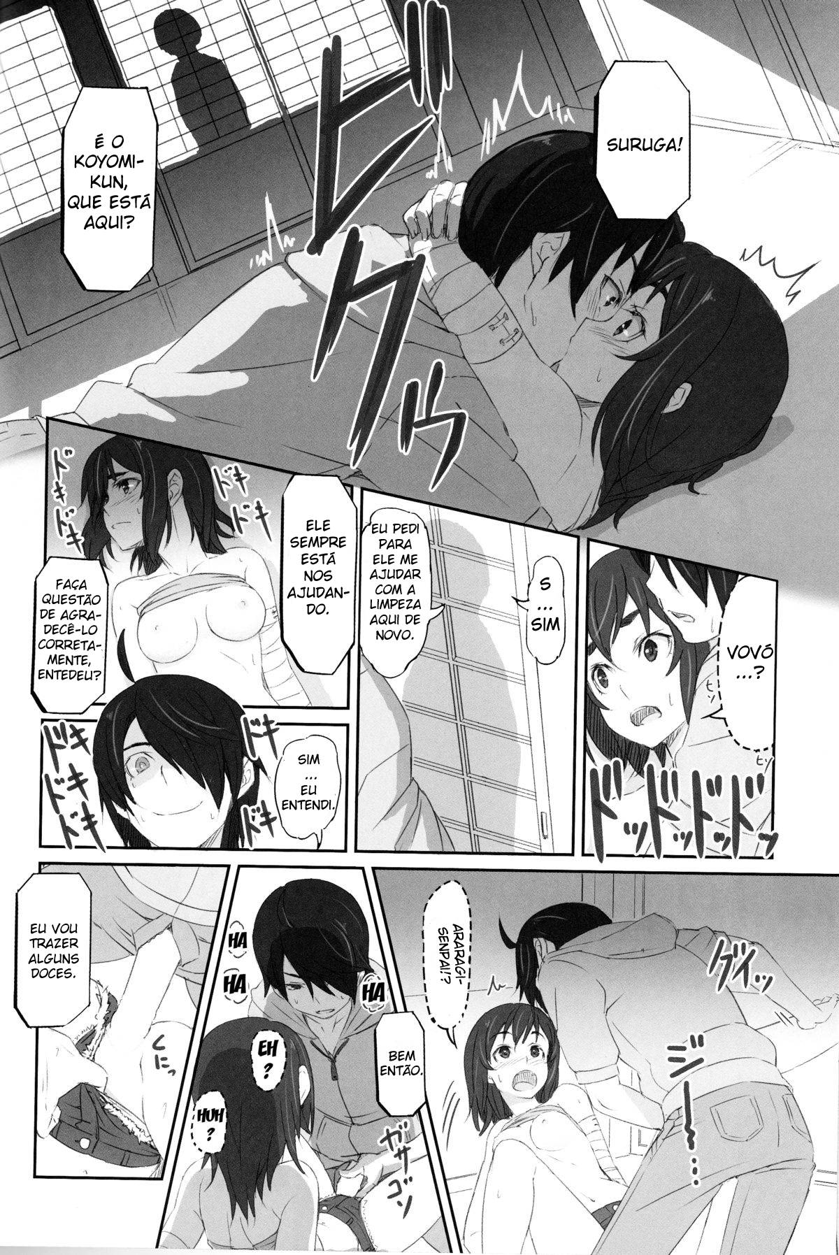 (C86) [Dasaku-ya (Izumi) Kobo (Piro)] Suruga Test (Bakemonogatari) [Portuguese-BR] {NietoHentai} 14