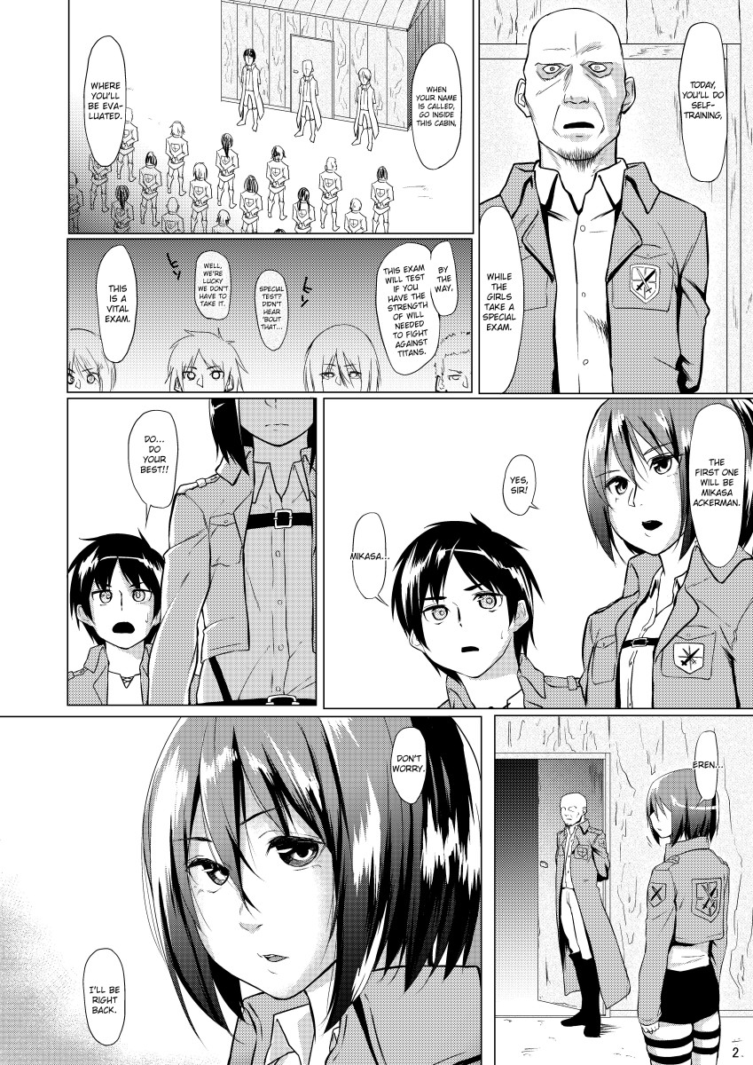 [Gobangai Hole Boys (Esuke)] Mikasa to Kibishii Shiken!! | Mikasa's rough training (Shingeki no Kyojin) [Portuguese-BR] [Digital] 3