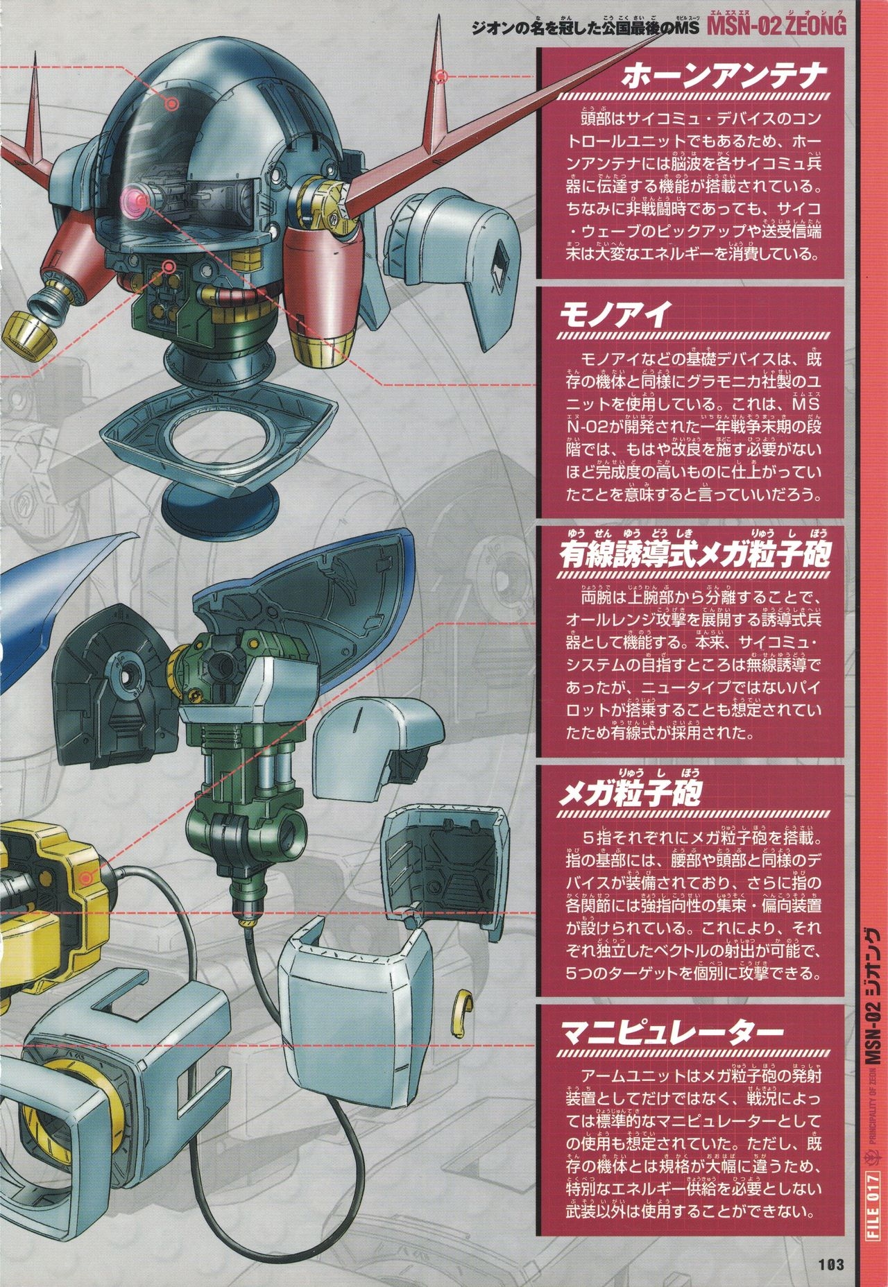Mobile Suit Gundam - New Cross-Section Book - One Year War Edition 107