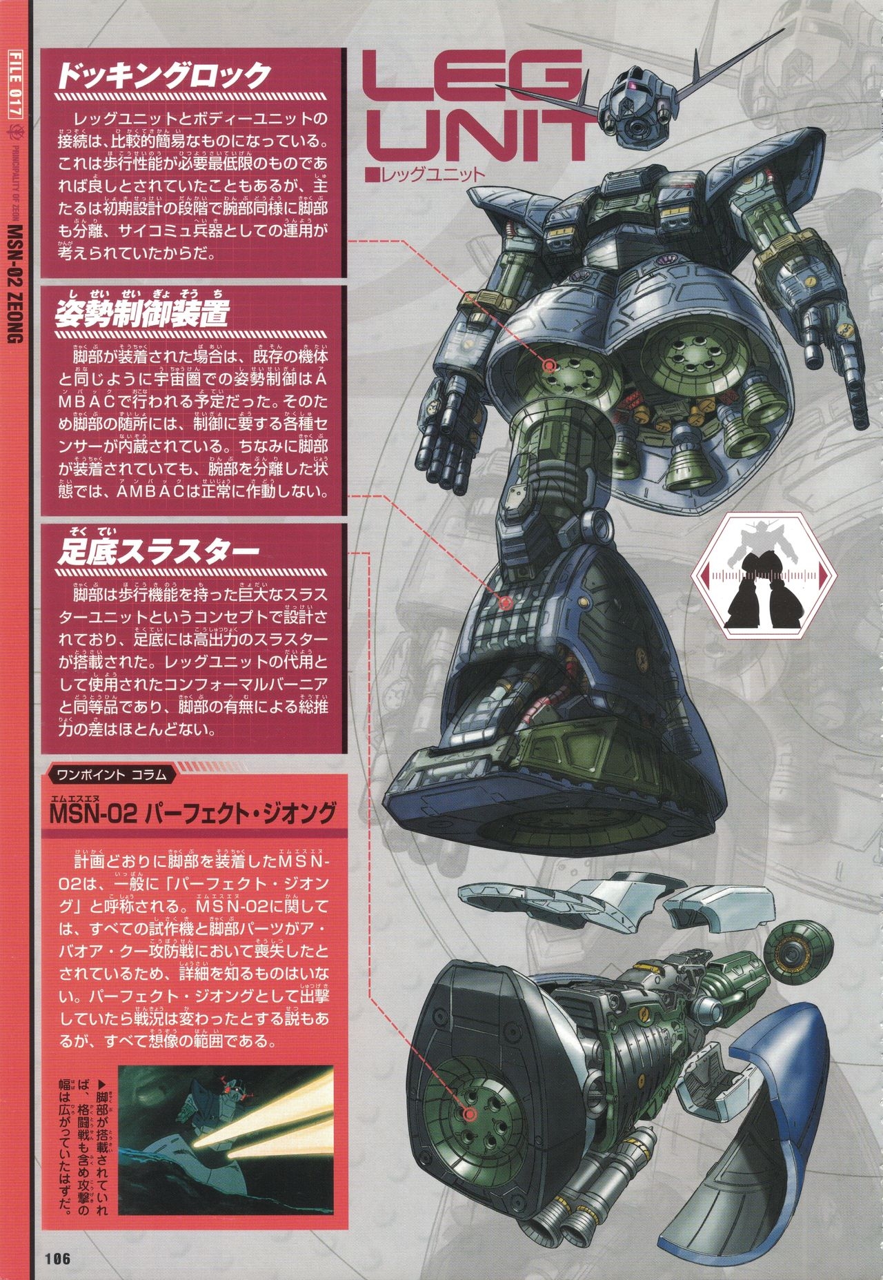 Mobile Suit Gundam - New Cross-Section Book - One Year War Edition 110