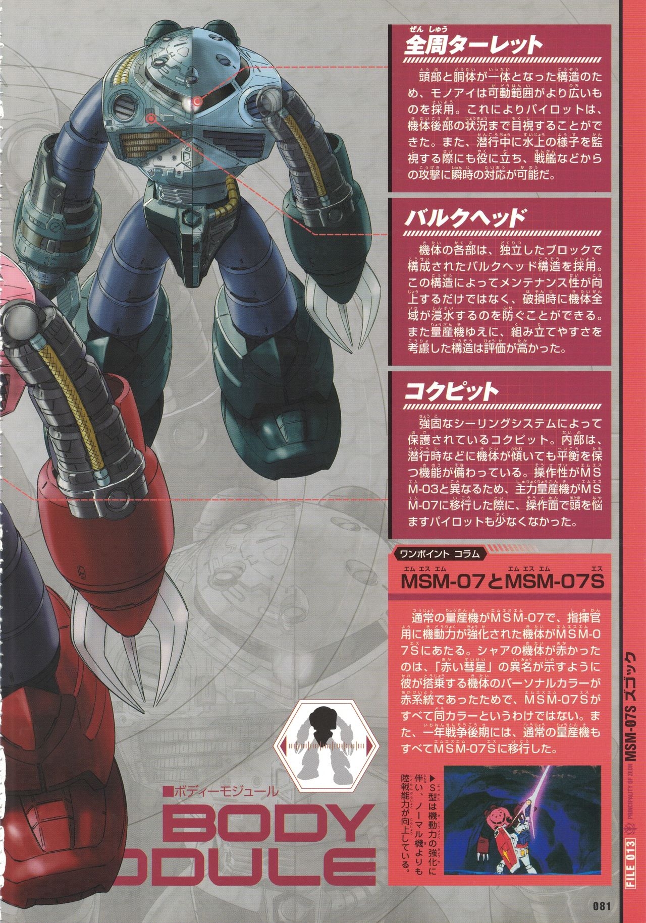 Mobile Suit Gundam - New Cross-Section Book - One Year War Edition 85