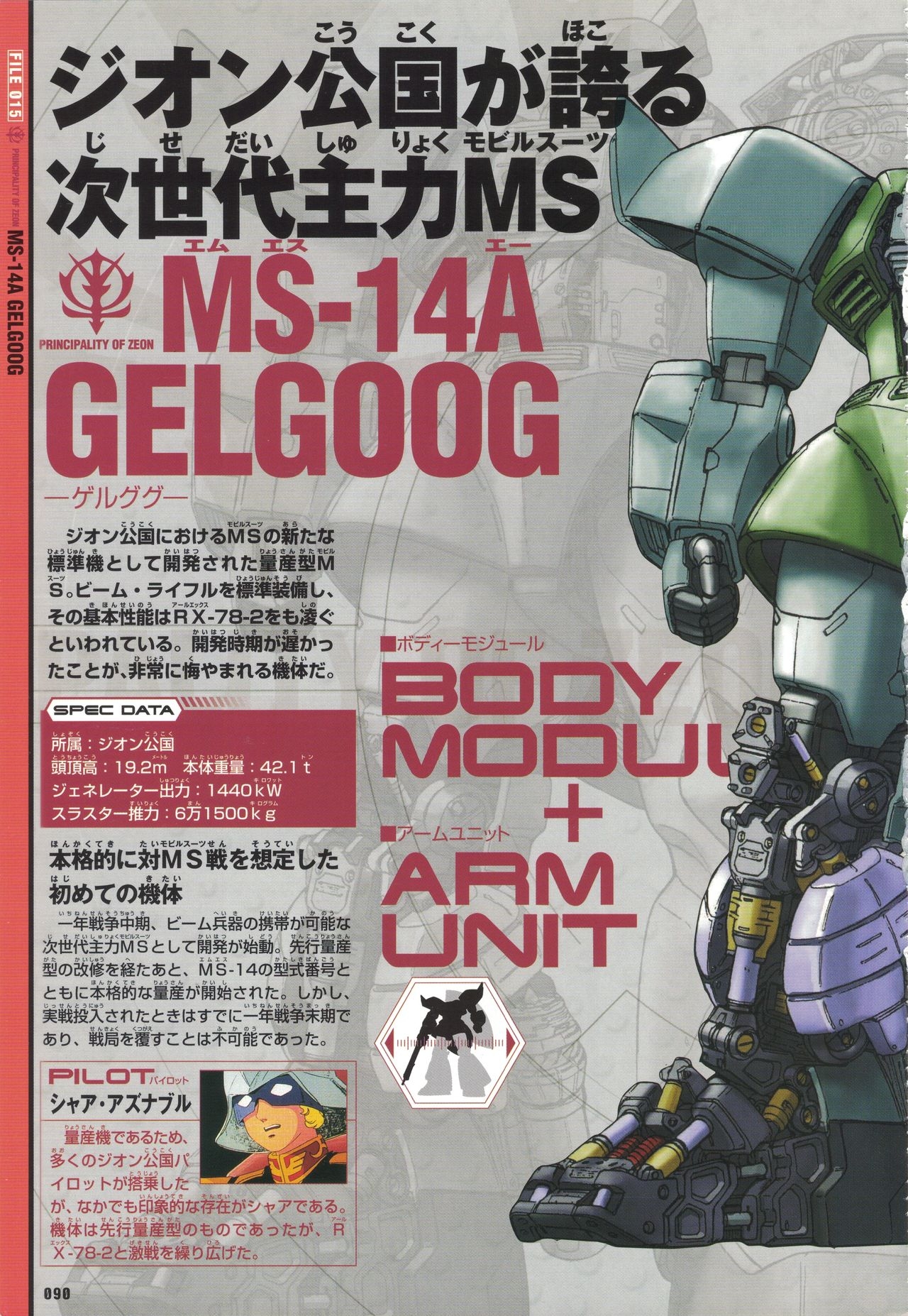 Mobile Suit Gundam - New Cross-Section Book - One Year War Edition 94