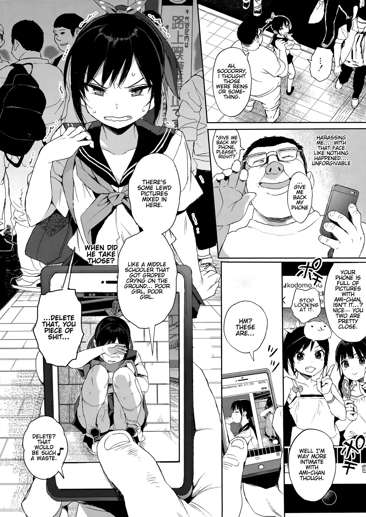 (C95) [micro page (Kuromotokun)] JC Chikan de Seikyouiku 2 + JC no Omake | Molesting a Middle Schooler for Sex Education 2 + Extra [English] [Doujin Dungeon] 2