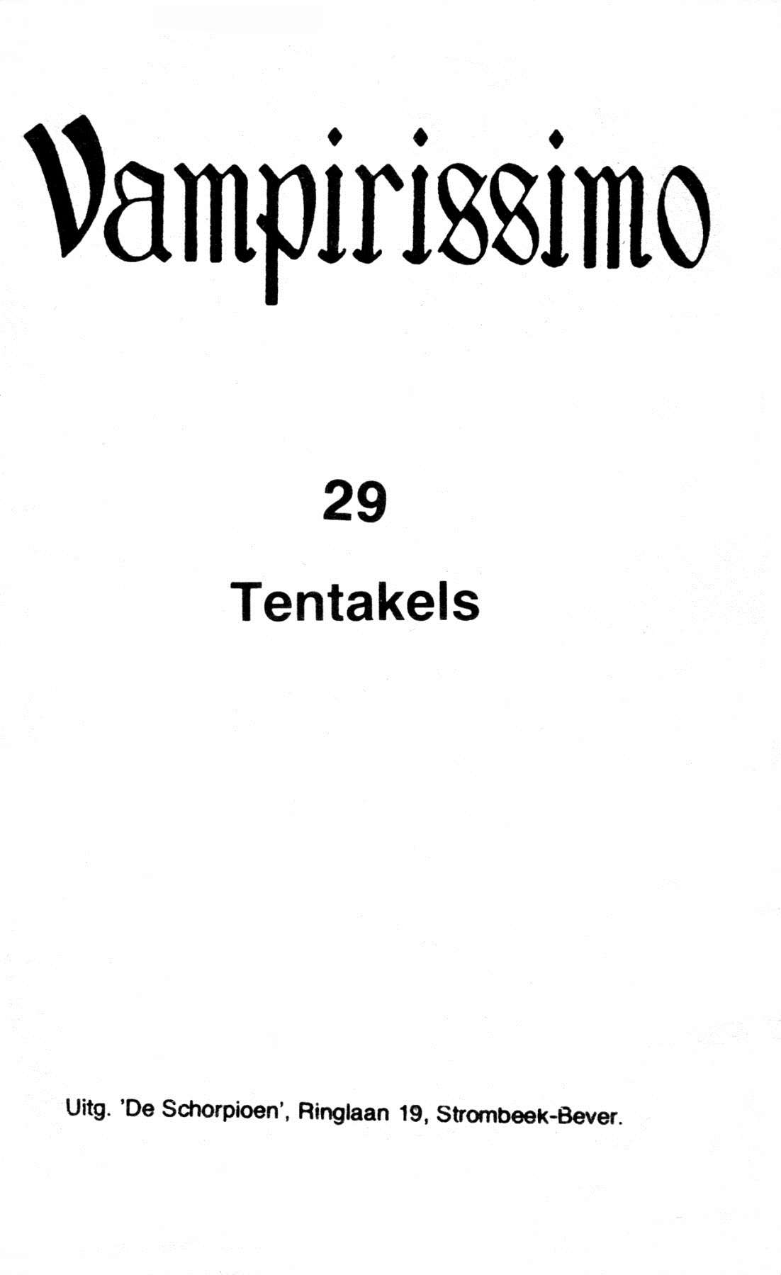 Vampirissimo - 29 - Tentakels (Dutch) 1