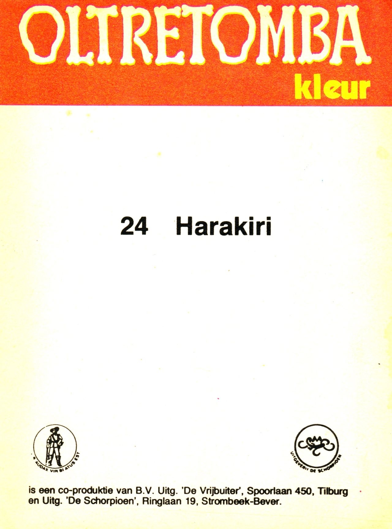 Oltretomba Kleur - 24 - Harakiri (Dutch) 1
