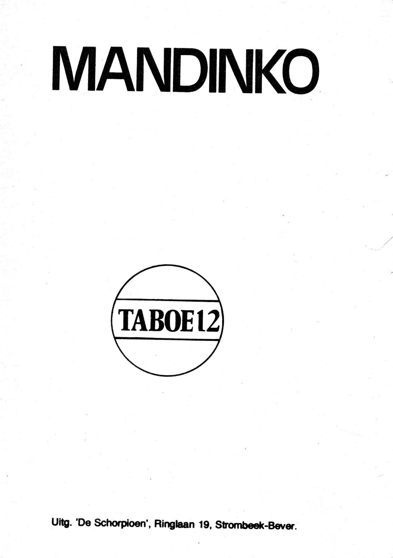 Taboe - 012 - Mandinko (Dutch) 1