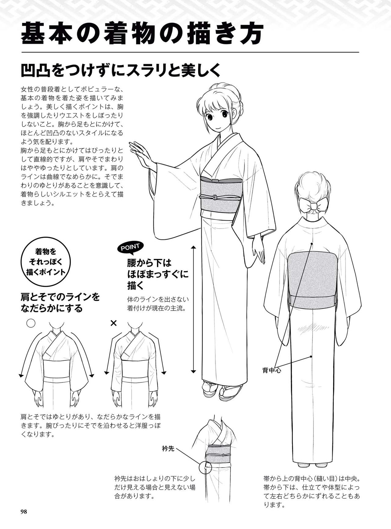 How to draw a kimono: From the basics to the point to advanced 99