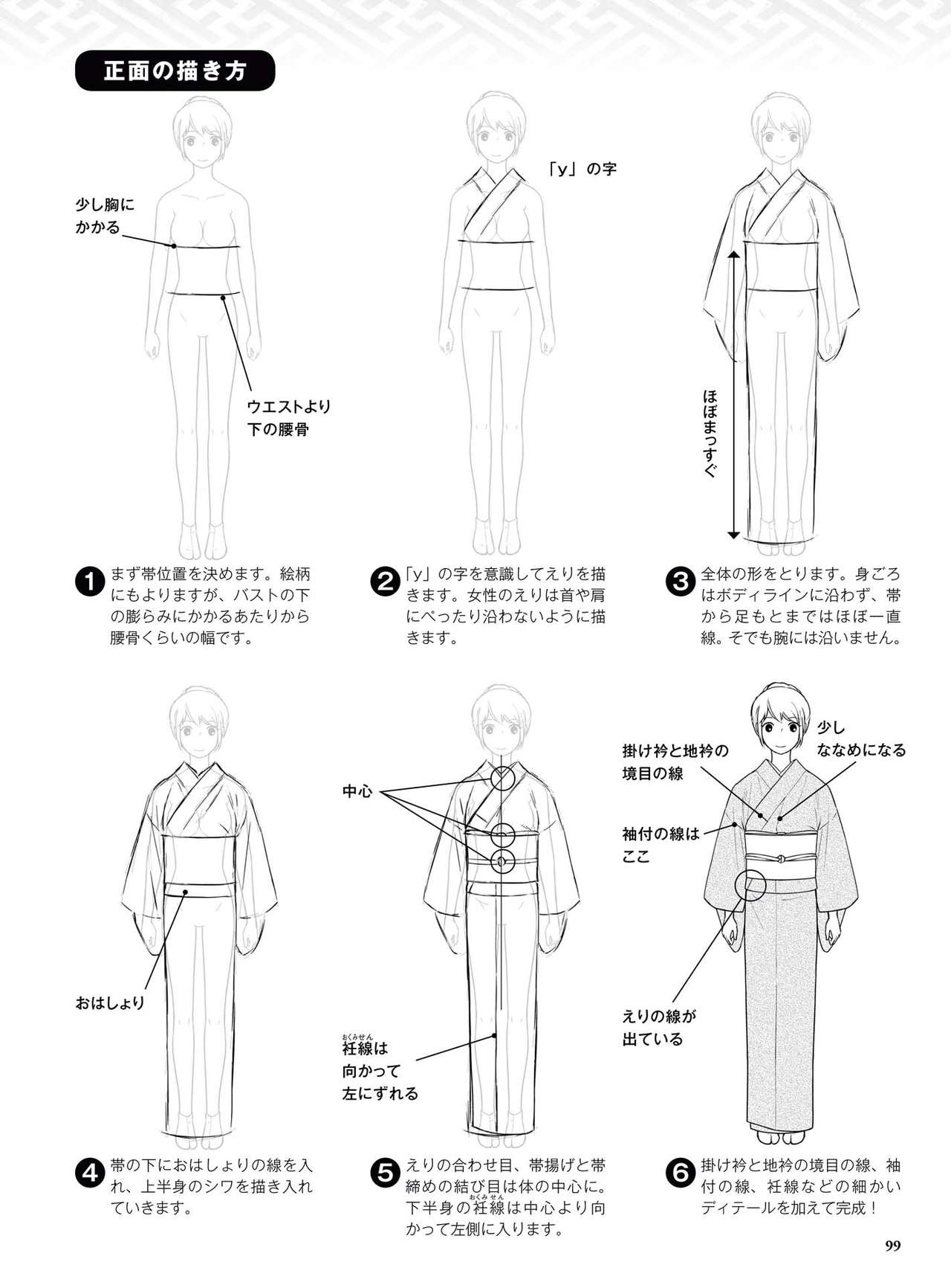 How to draw a kimono: From the basics to the point to advanced 100
