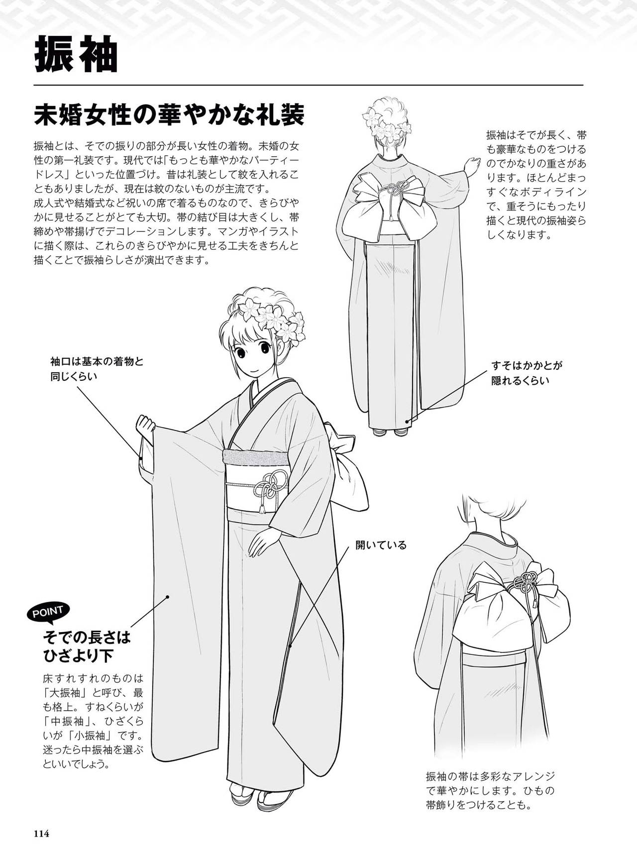 How to draw a kimono: From the basics to the point to advanced 115