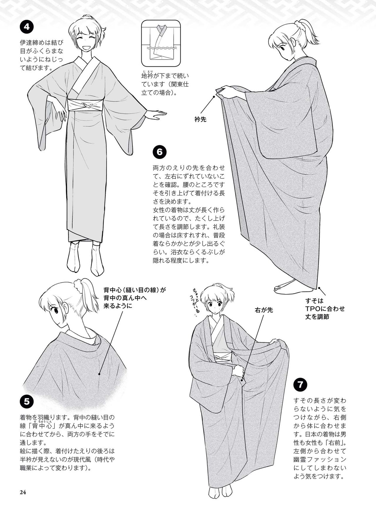 How to draw a kimono: From the basics to the point to advanced 25