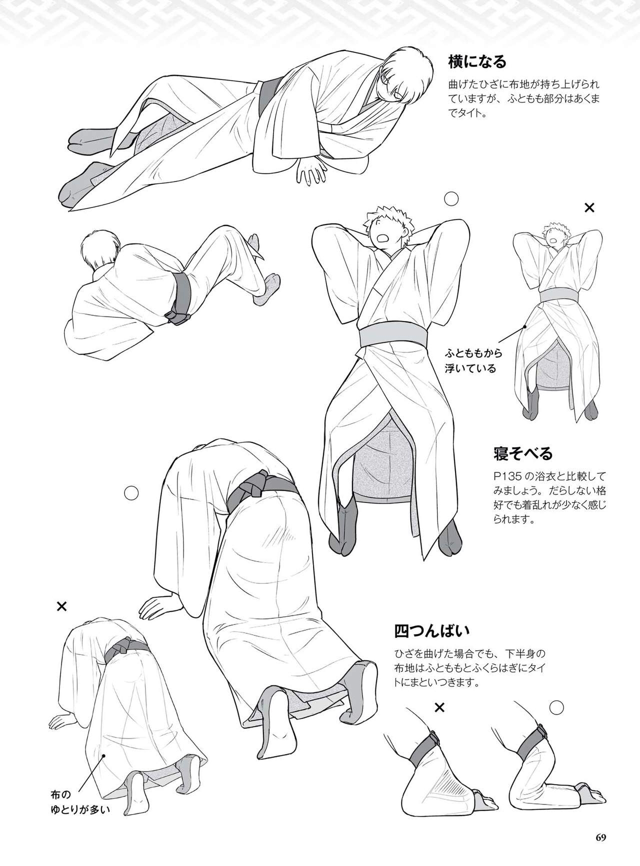 How to draw a kimono: From the basics to the point to advanced 70