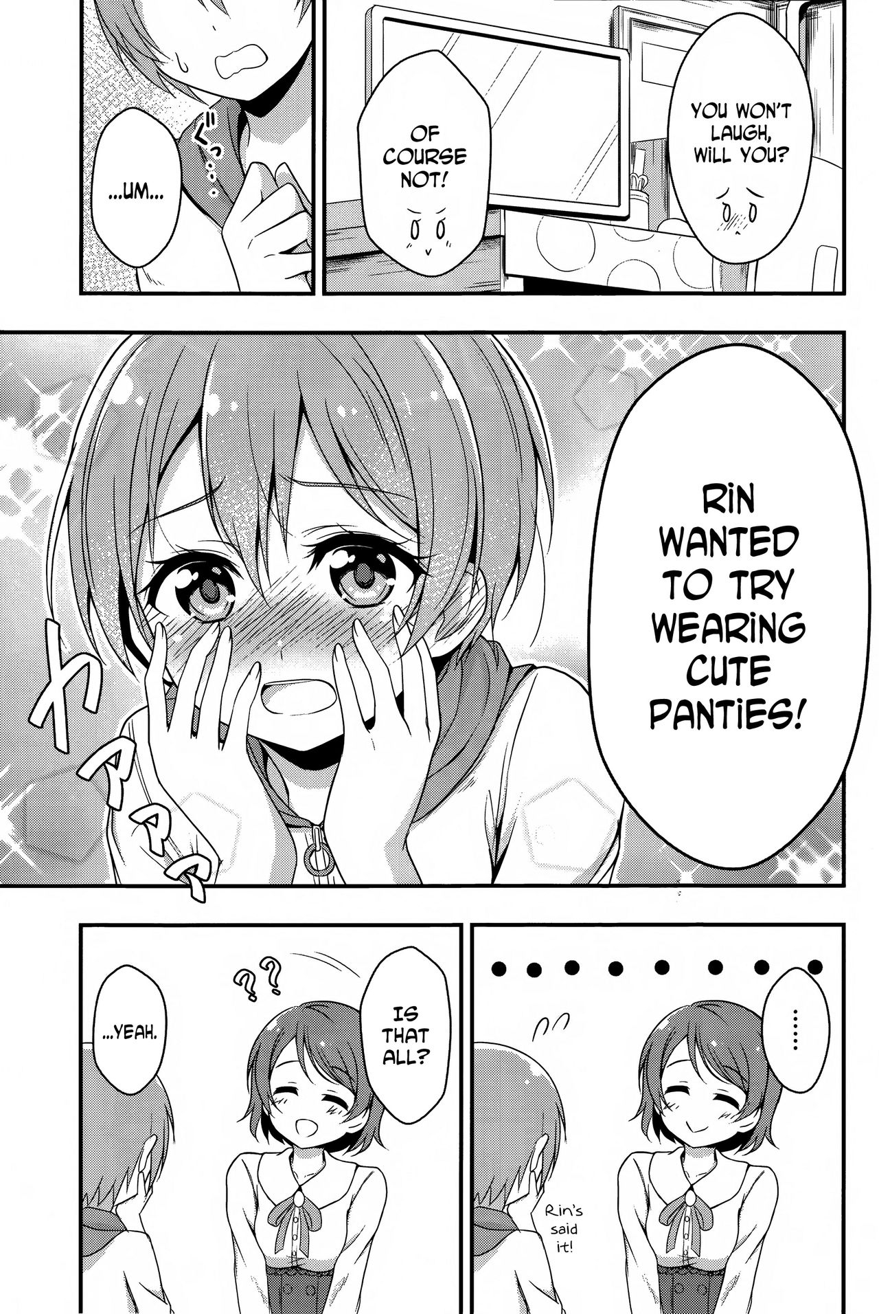 (C87) [refresh☆star (Harunabe)] Rin wa Sonna Pants Hakanai nya!! (Love Live!) [English] [N04H] 17