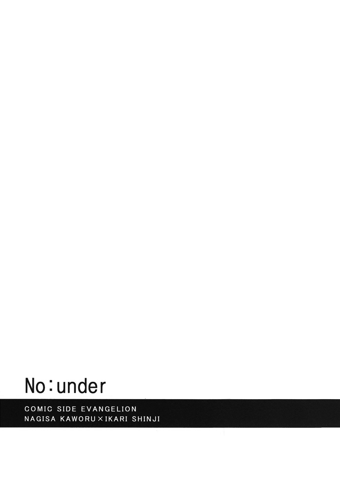 [cassino (Magarikoji Lily)] NO:under (Neon Genesis Evangelion) [English] [Fushigi] 1