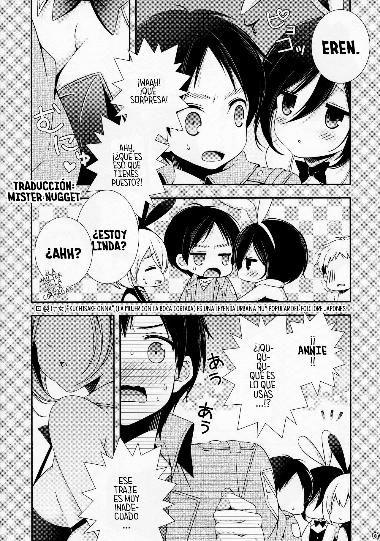 (FALL OF WALL Nagoya) [Sangatsu no Osakai (Sangatsu)] Bunny Girl no Mikasa to Eroi koto suru Hon (Shingeki no Kyojin) [Spanish] [Mr. Nugget] 7