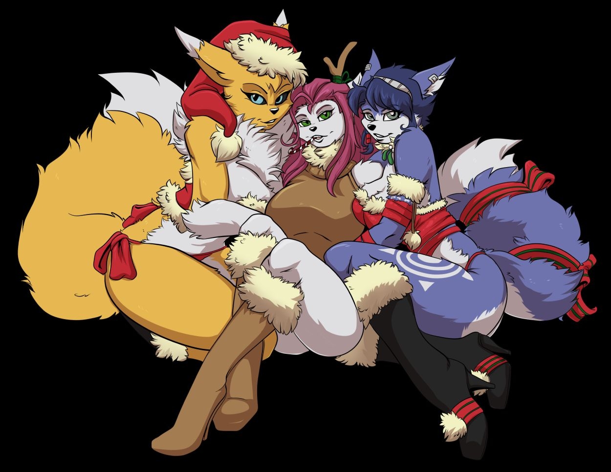 Furry Holiday ladies and New Year babes 171