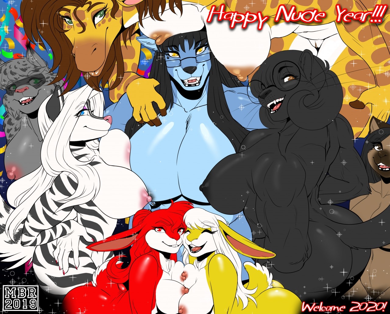 Furry Holiday ladies and New Year babes 175