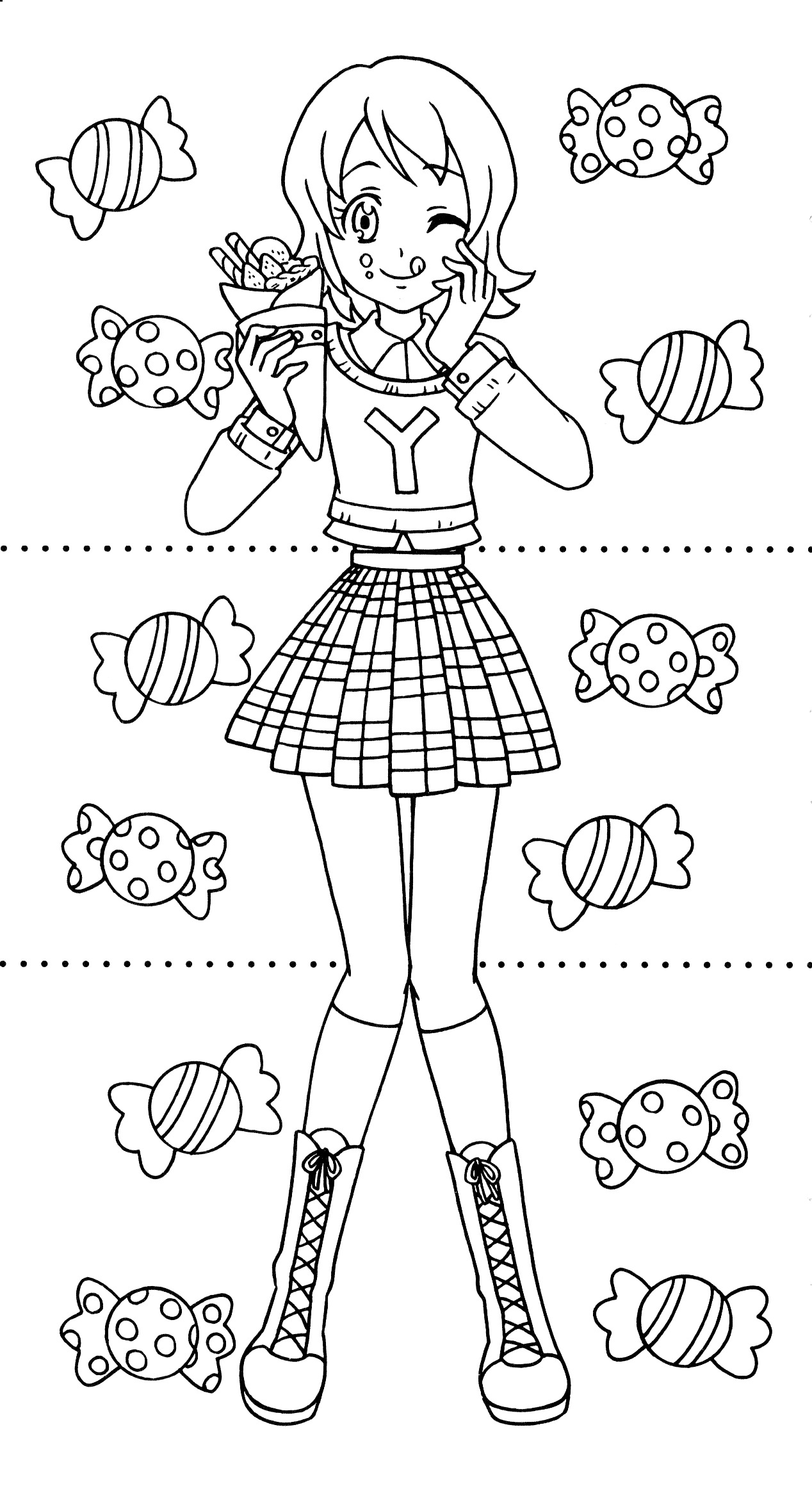 Happiness Charge Precure Dressup Coloring Book 12