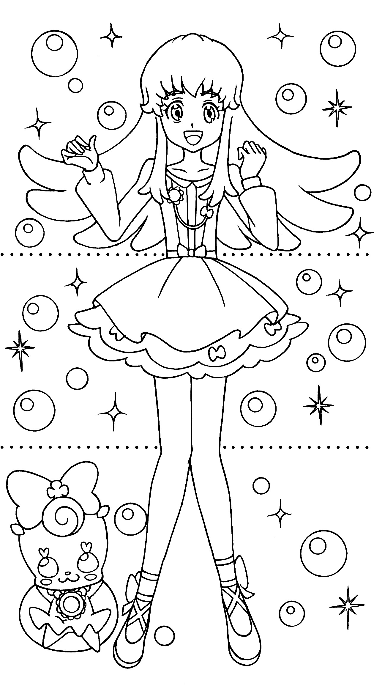 Happiness Charge Precure Dressup Coloring Book 19