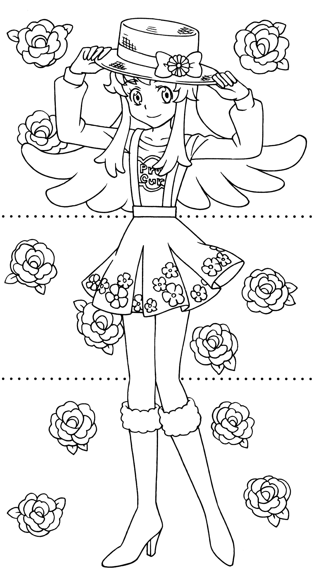 Happiness Charge Precure Dressup Coloring Book 21