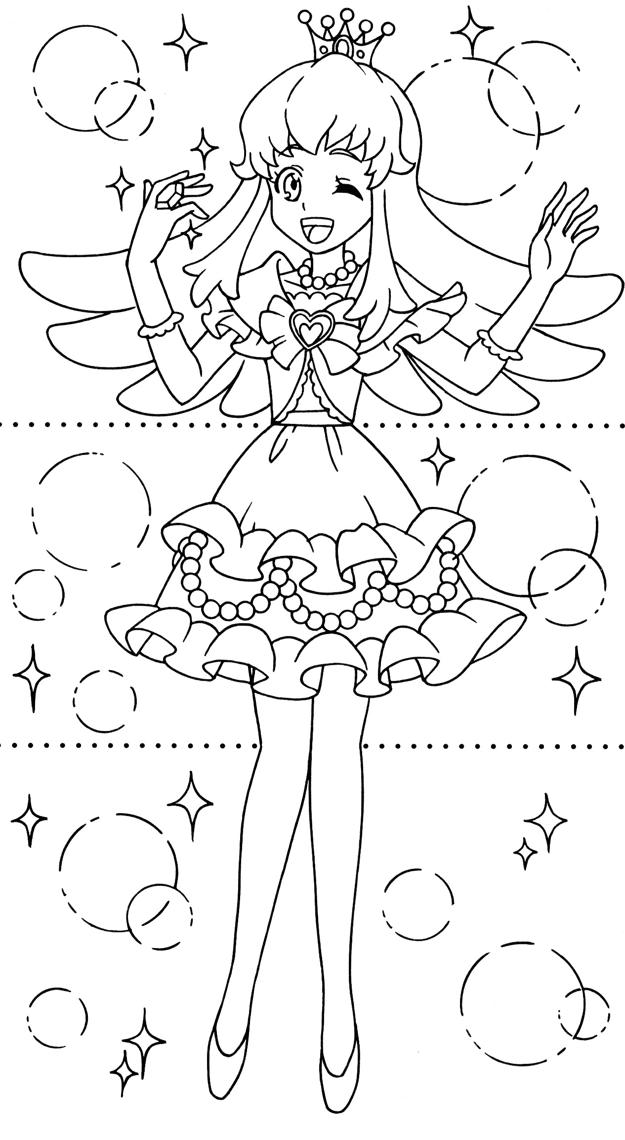 Happiness Charge Precure Dressup Coloring Book 25