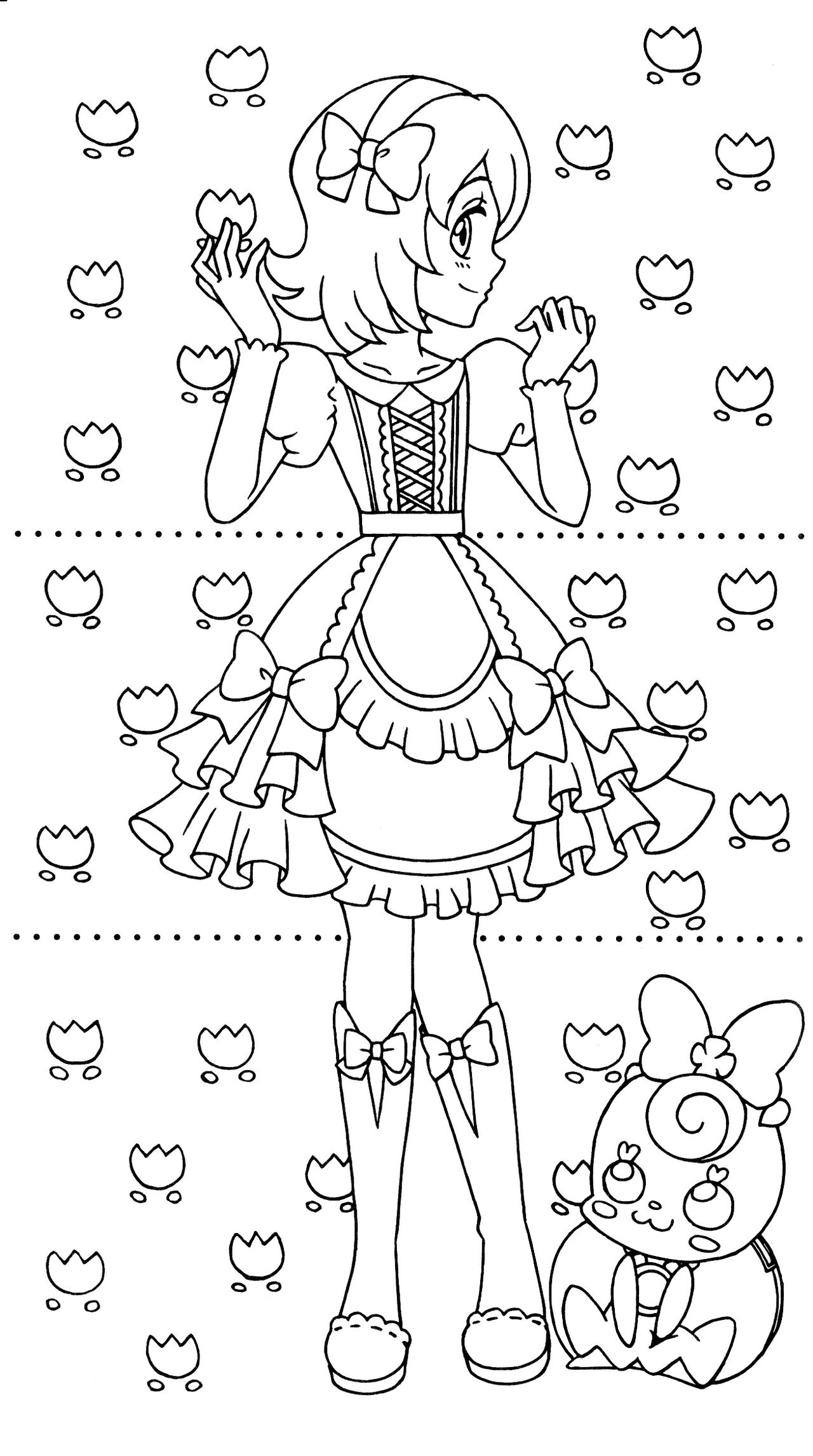 Happiness Charge Precure Dressup Coloring Book 26