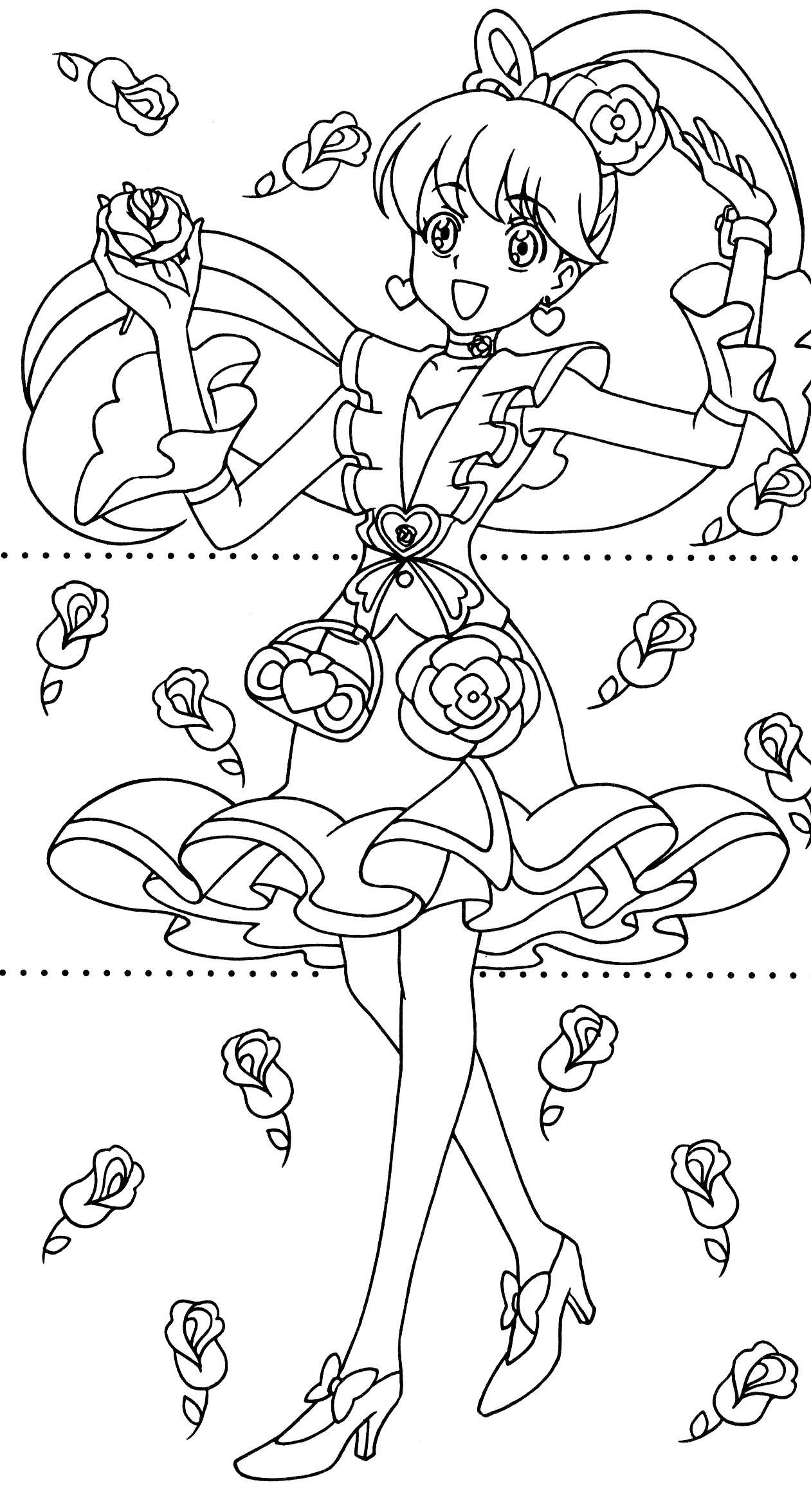 Happiness Charge Precure Dressup Coloring Book 27