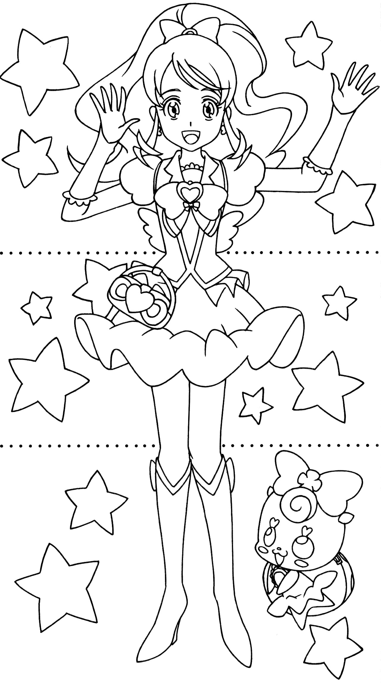 Happiness Charge Precure Dressup Coloring Book 28
