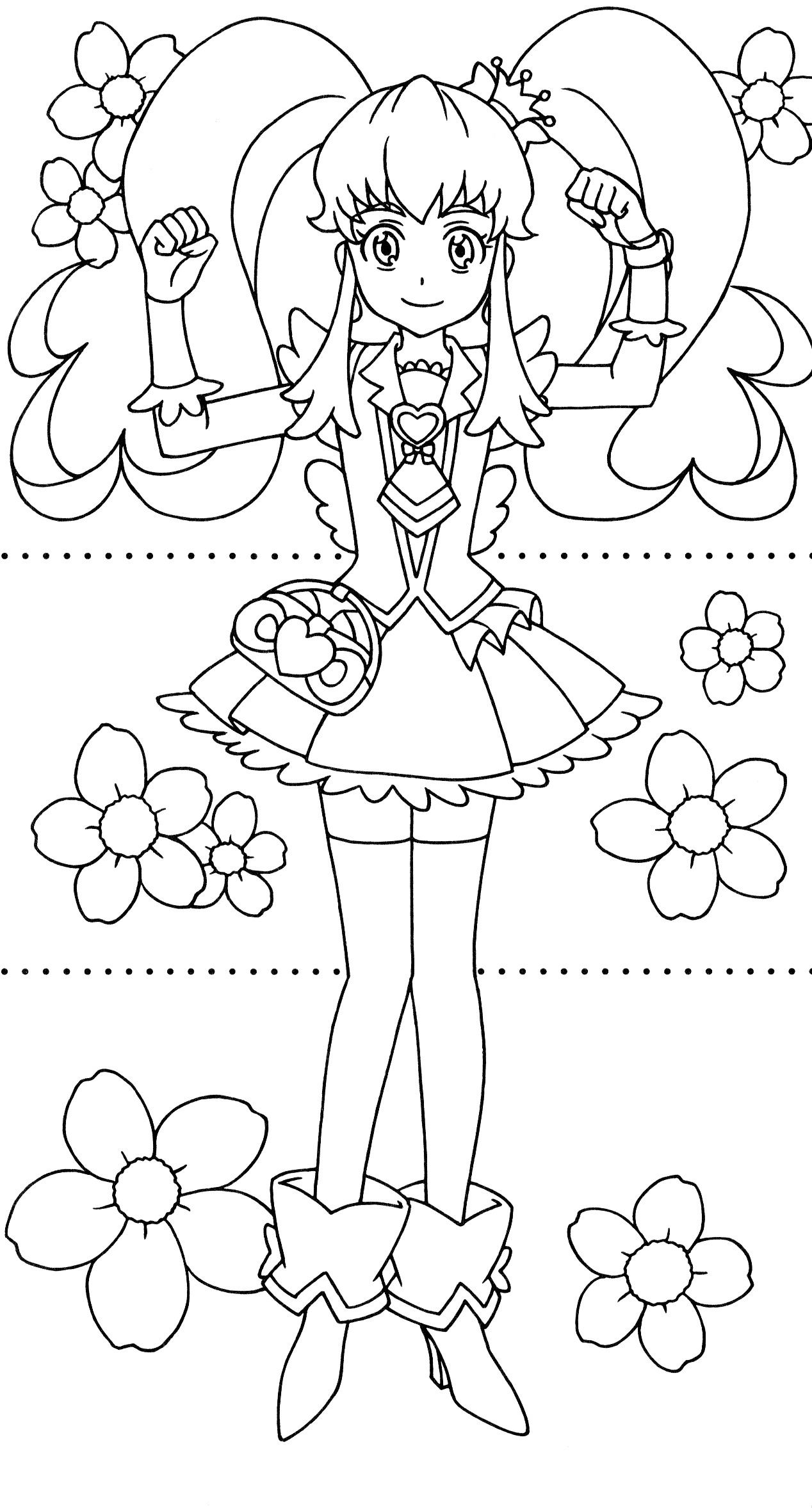 Happiness Charge Precure Dressup Coloring Book 31