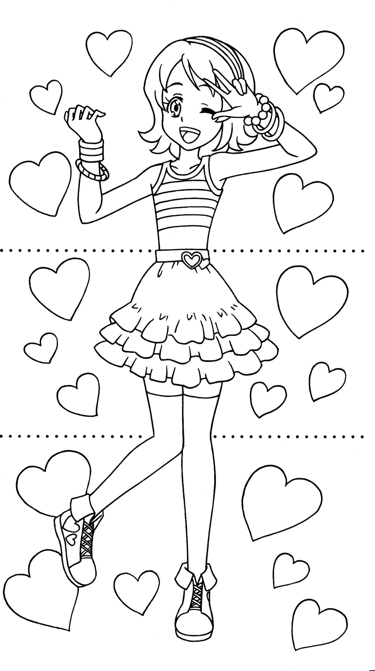 Happiness Charge Precure Dressup Coloring Book 33