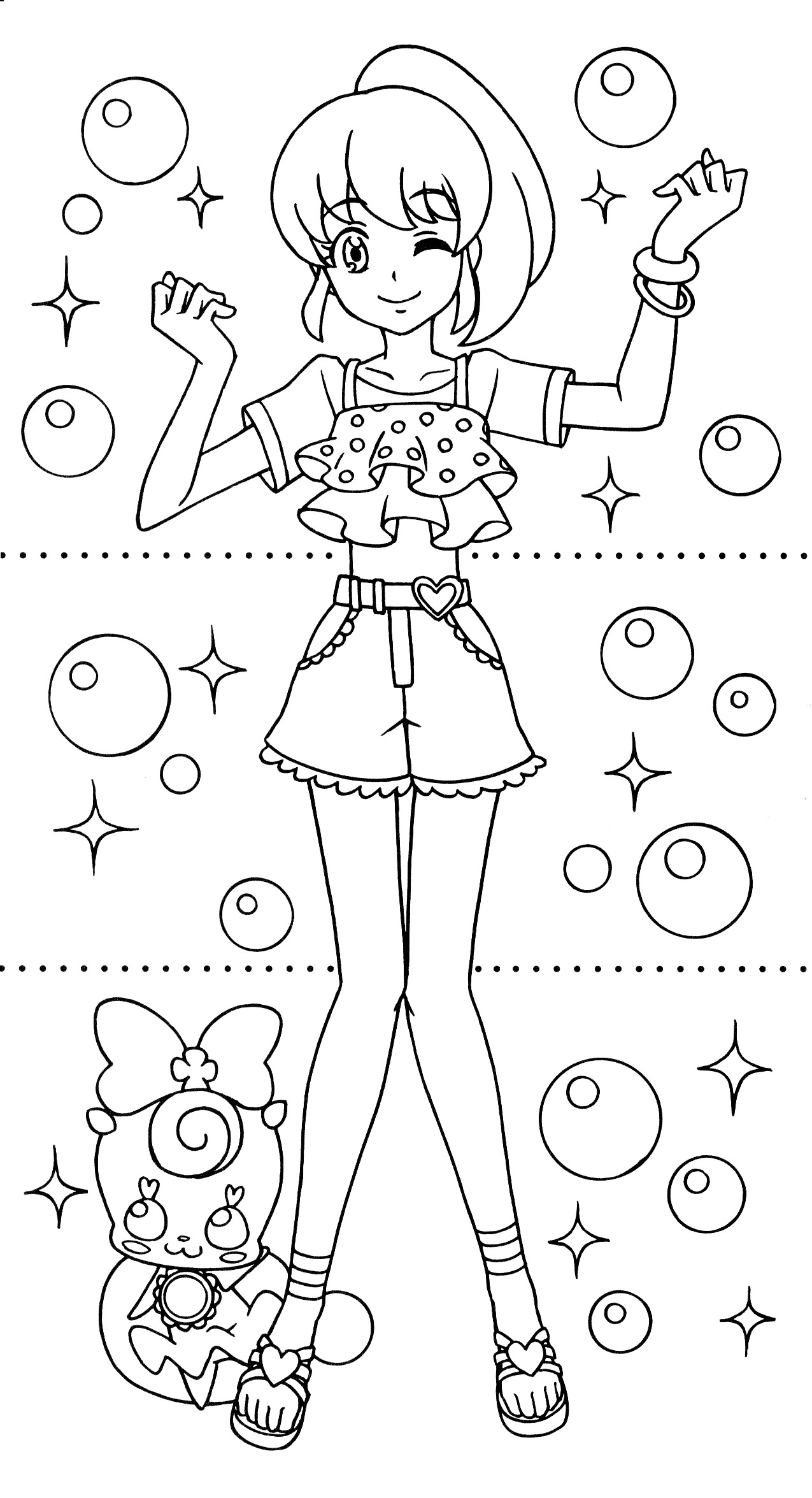 Happiness Charge Precure Dressup Coloring Book 6