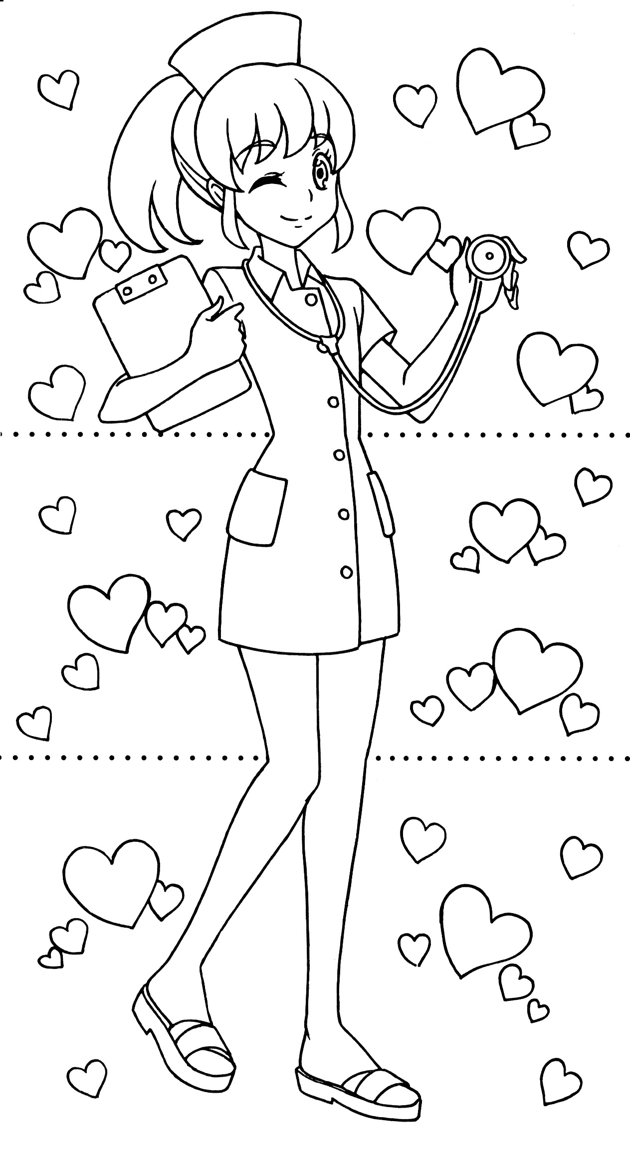 Happiness Charge Precure Dressup Coloring Book 8