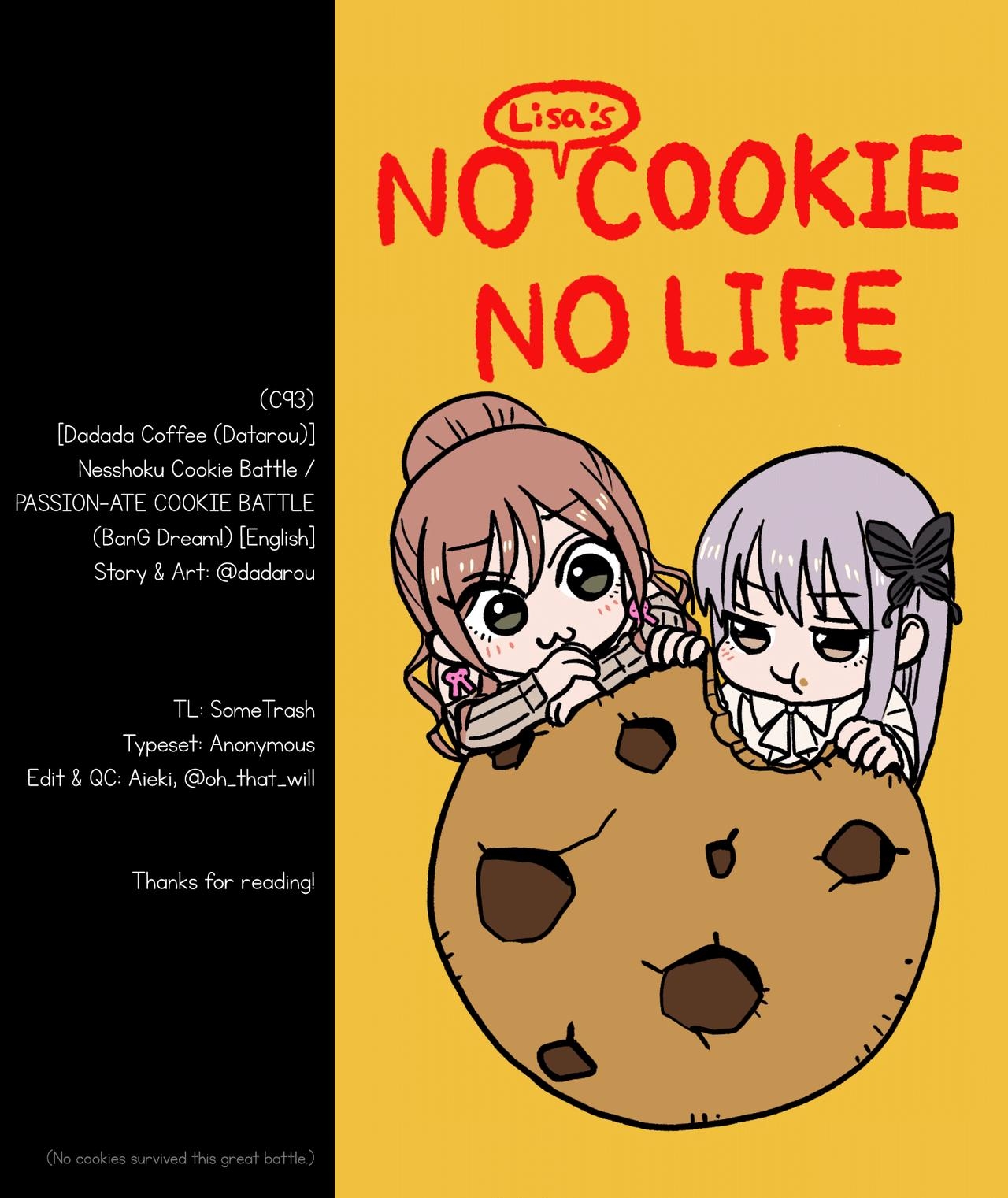 (C93) [Dadada Coffee (Datarou)] Nesshoku Cookie Battle (BanG Dream!) [English] 16