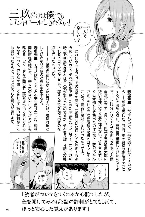 [Haruba Negi] Gotoubun no Hanayome Character Book Miku (Gotoubun no Hanayome) 77