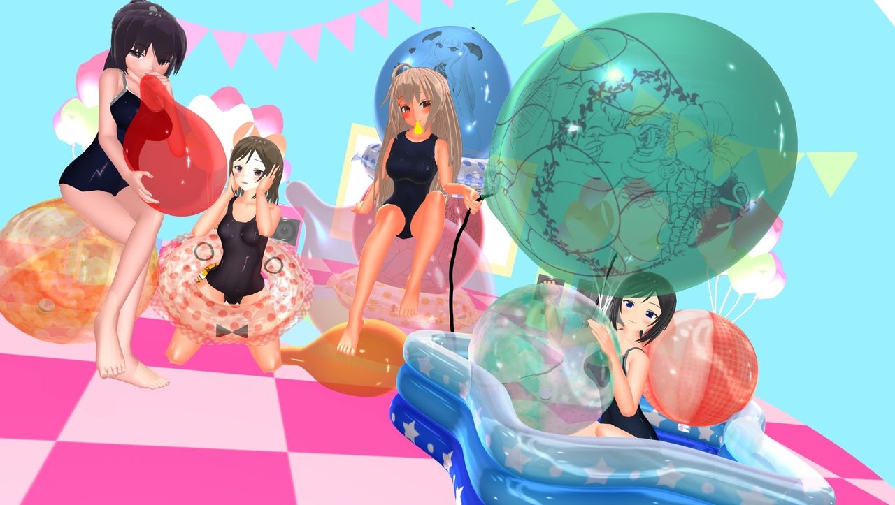 Pixiv User (風太@風船フェチ) Collection (Balloon/Looner)(MMD) 261