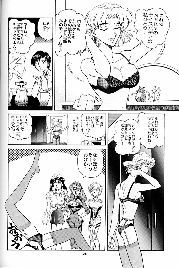 (C51) [Okinawa Taieki Gunjinkai (Yasunaga Kouichirou)] Evangelion VS Kyonyuu Hunter - Evangelion Vs. D-cup Hunter (Neon Genesis Evangelion) 34