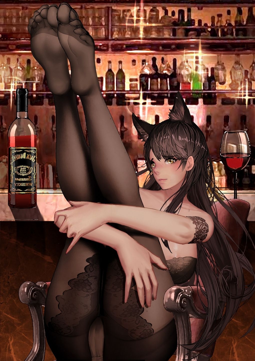 [-kudagu-] atago in the bar (Azur Lane) 0